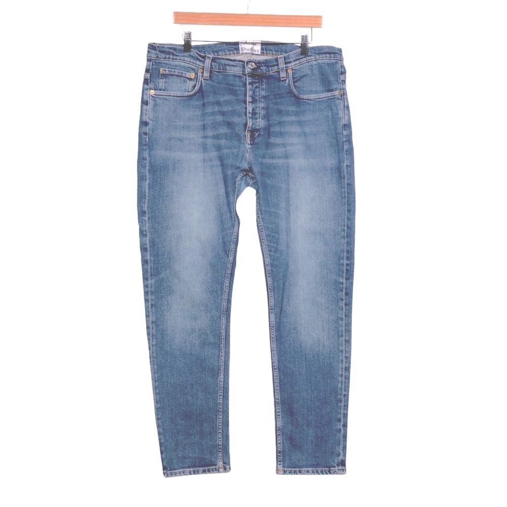 Acne high waist straight leg faded jeans XL